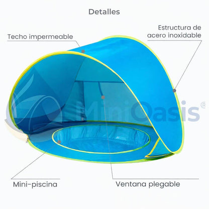 MiniOasis® – Carpa de Playa Pop Up con Piscina para Bebés
